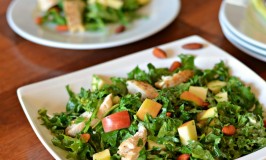 Chicken and Kale Salad with Lemon Tahini Dressing